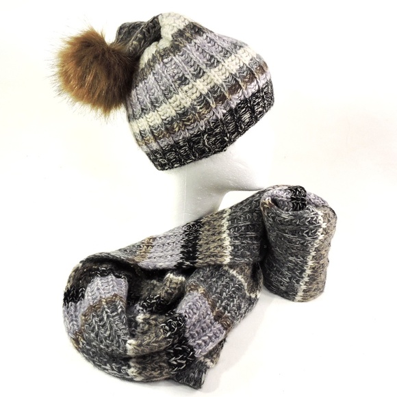 ALASHAN CASHMERE ⚜ WOMEN'S GREY CASHMERE FASHION WINTER SET - Picture 1 of 7